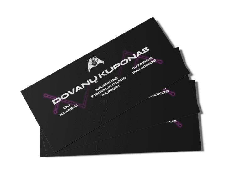 muzikos studija kaune - Dovanu Kuponai DJ Kursams - Muzikos Produkcijos Kursams - Gitaros Pamokoms - Muzikos Studijos Nuoma