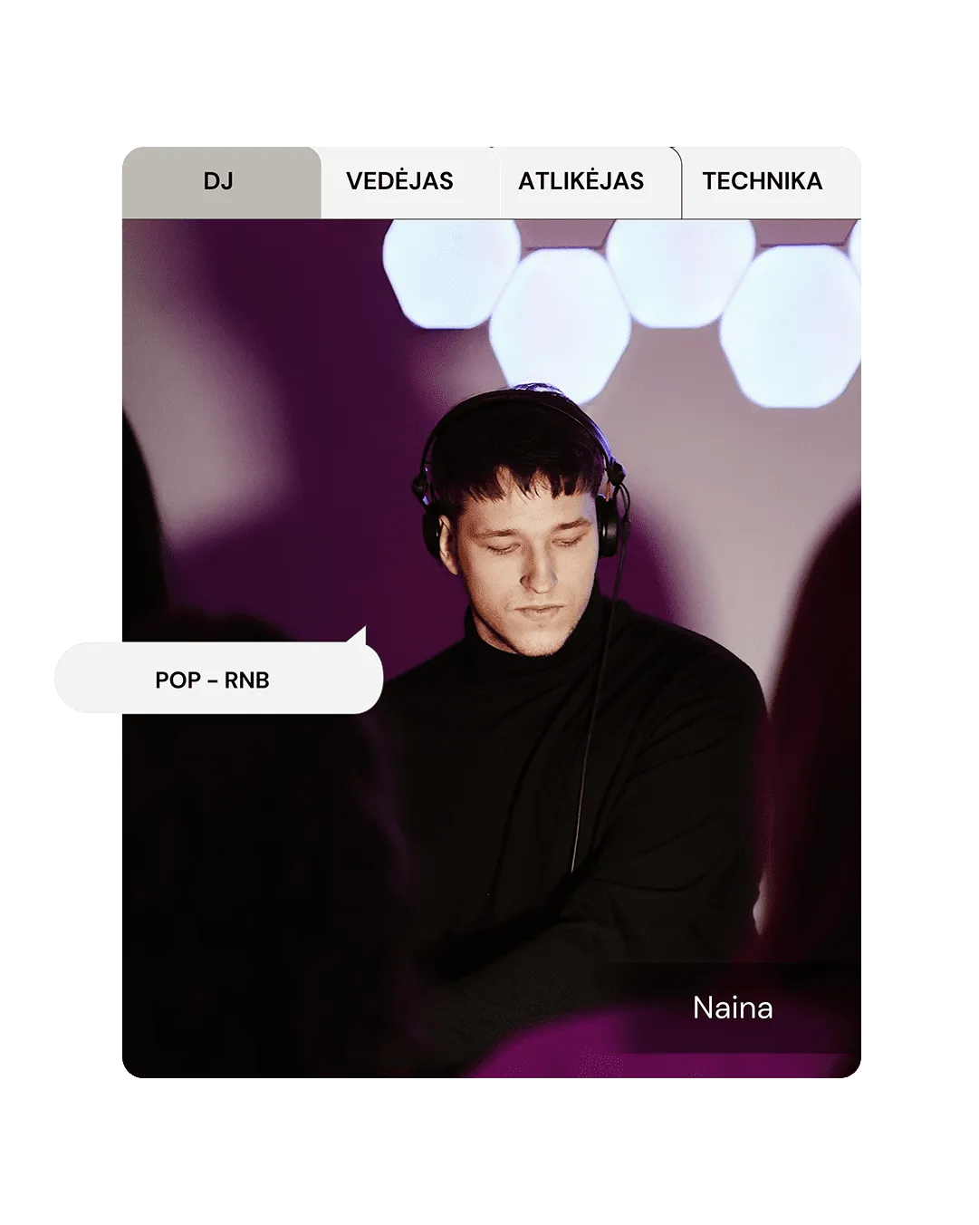DJ Paslaugos - DJ Naina Pop ir RNB