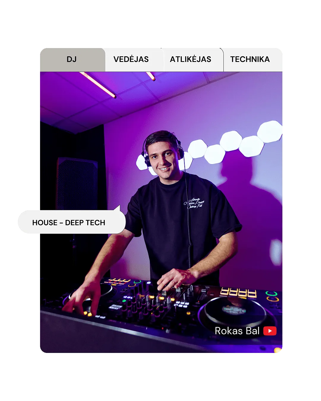 Dj Paslaugos - DJ Rokas Bal - House - Deep Tech