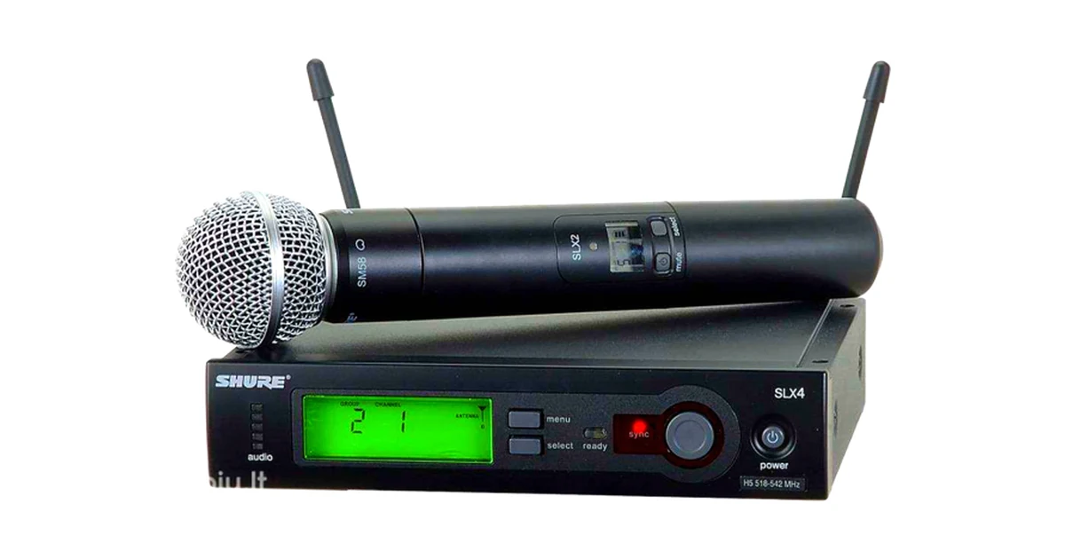Shure SLX belaidžio mikrofono nuoma